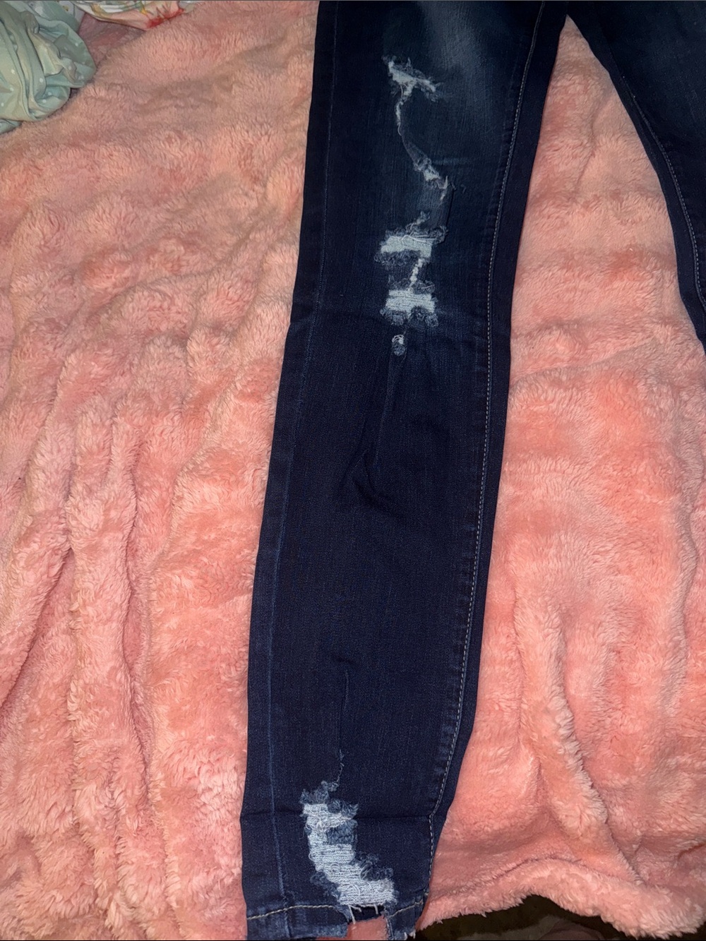 KanCan Dark Blue Distressed Skinny Jeans - Picture 4 of 6